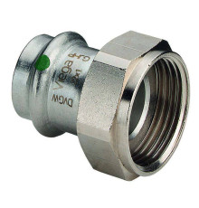 Муфта пресс с накидной гайкой Viega Sanpress Inox 15x1/2 нержавеющая сталь 437572