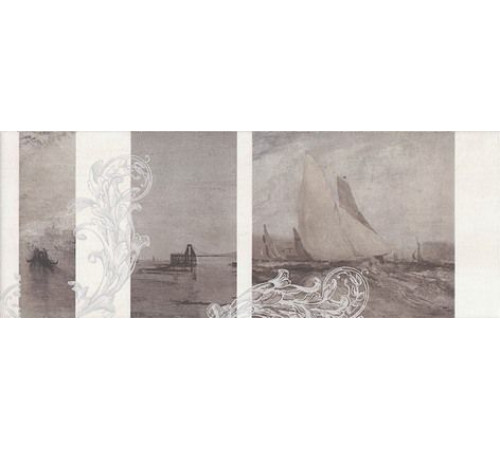 Декор Kerama Marazzi Ньюпорт Корабли коричневый 15х40 см STG/A207/15010