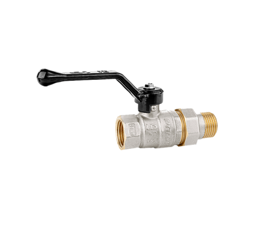 Кран шаровой латунный LD Pride 47.25.В-ГШ.Р Ду 25 Ру 40 вн-американка рычаг 47.25.В-ГШ.Р