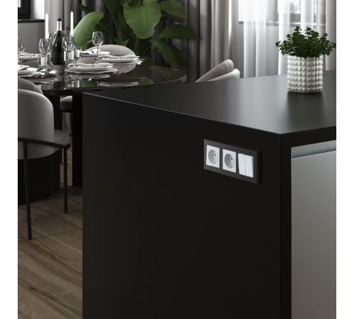 Выключатель двухклавишный с подсветкой (белый матовый) W1120161