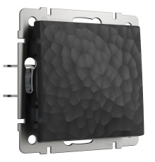 Выключатель одноклавишный Hammer (Hammar черный) W1210008