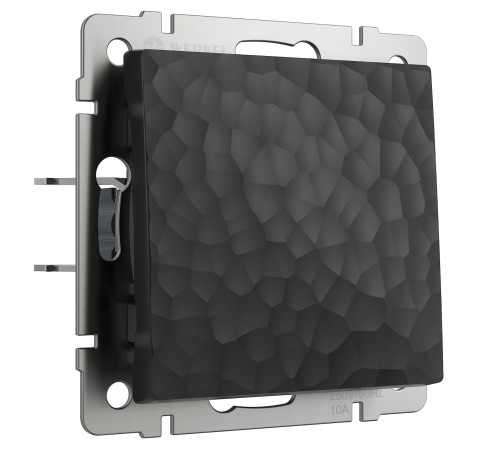 Выключатель одноклавишный проходной (Hammar черный) W1212008