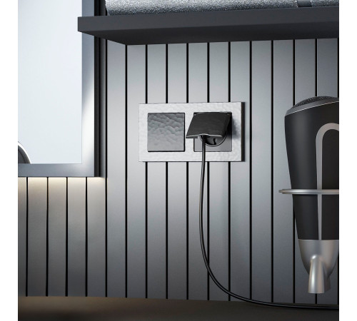 Выключатель одноклавишный проходной (Hammar черный) W1212008