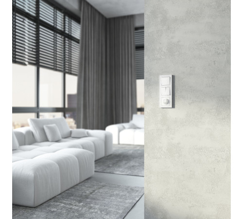 Выключатель одноклавишный проходной (Hammer белый) W1212001