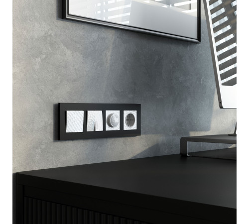 Выключатель одноклавишный проходной (Hammer белый) W1212001