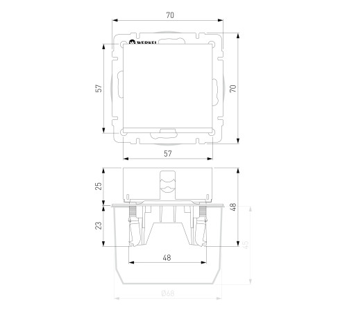Вывод кабеля (черный матовый) W1150208