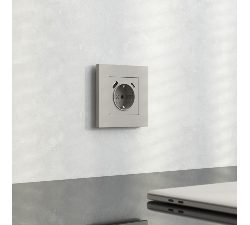 W0012917/ Рамка на 1 пост Slab (дымчатый софт) W0012917