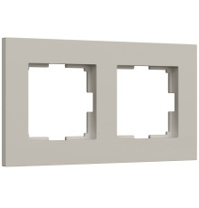 W0022917/ Рамка на 2 поста Slab (дымчатый софт) W0022917