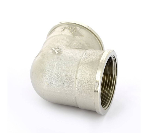 Угольник латунный никелированный Tiemme 1 1/2х1/2 ВР-ВР 1500412