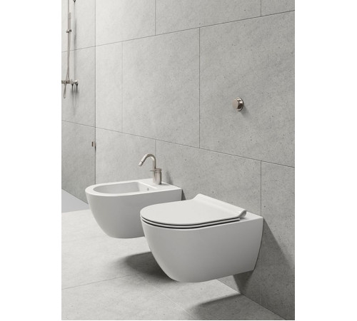 Унитаз подвесной безободковый GSI Pura 500x360 мм Swirlflush белый матовый 8816FR509