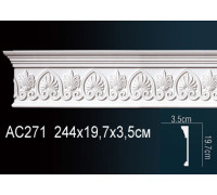 Молдинг для стен Perfect AC271 из полиуретана 2000х20х10 мм AC271