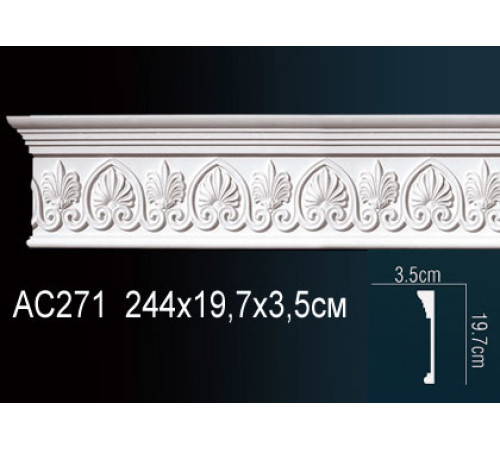 Молдинг для стен Perfect AC271 из полиуретана 2000х20х10 мм AC271