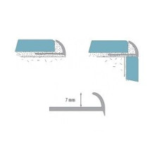 Профиль для плитки ПВХ внешний Cezar 7 мм светло-серый S105