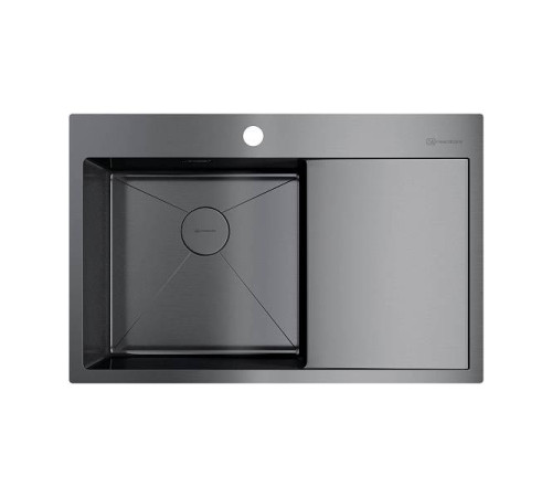 Кухонная мойка Omoikiri Akisame 78-L-GM 78x51 см нержавеющая сталь вороненая сталь 4973099