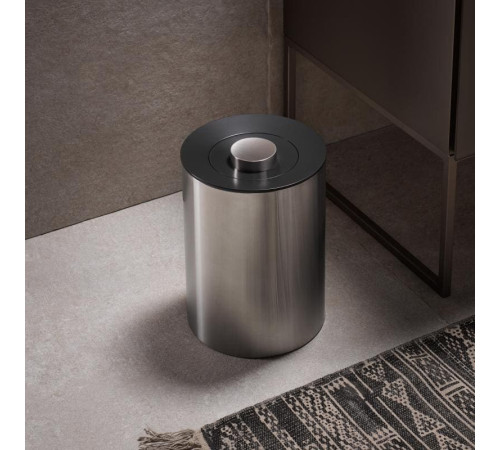Мусорное ведро Keuco Plan 5 л хром/черно-серый 04989 010037