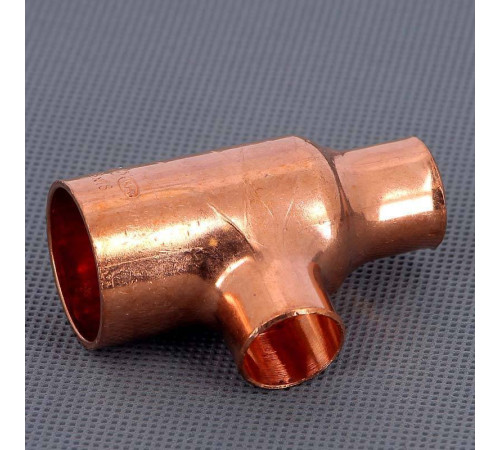 Тройник медный под пайку Viega 28х18х18 мм 114947