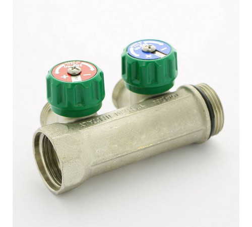 Коллектор с вентилями Uni-Fitt 1 НВ 2 выхода 3/4 EK 90° 50 мм 410N4320