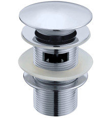 Донный клапан для раковины Boheme Click-Clack с переливом хром 612/2