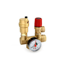 Группа безопасности котла Uni-Fitt Mini до 50 кВт 1 3 бар латунь 254G4530
