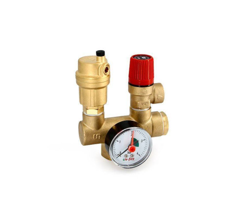 Группа безопасности котла Uni-Fitt Mini до 50 кВт 1 3 бар латунь 254G4530