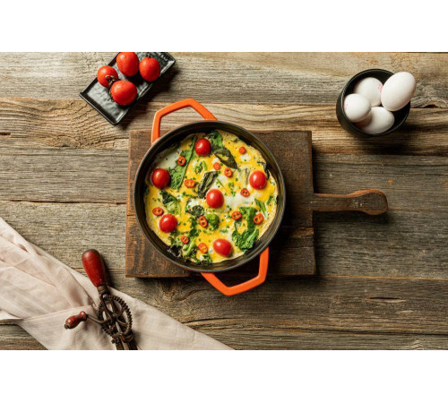 Сковорода с двумя ручками Hascevher KTV 22 см Orange A626522