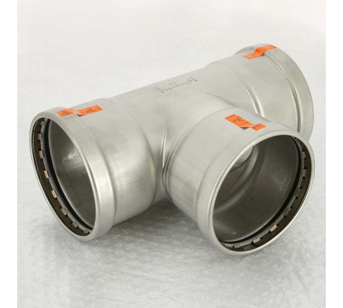 Тройник пресс Viega Sanpress Inox 108 мм нержавеющая сталь 482763