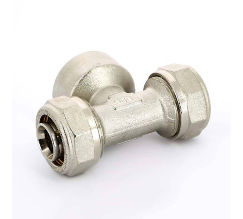Тройник обжимной Uni-Fitt никелированный 26х3/4х26 ВР 667N8380