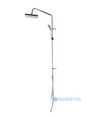 Душевая колонка без смесителя Bravat Fit-S квадратная лейка D283CP-2A-RUS