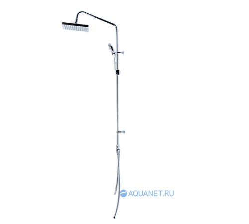 Душевая колонка без смесителя Bravat Fit-S квадратная лейка D283CP-2A-RUS