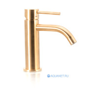 Смеситель для раковины без донного клапана Paffoni Light LIG071HGSP медовое золото брашированное