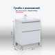 Тумба с раковиной Aquanet Вега 70 Flat напольная 2 ящика белый глянец 00345381
