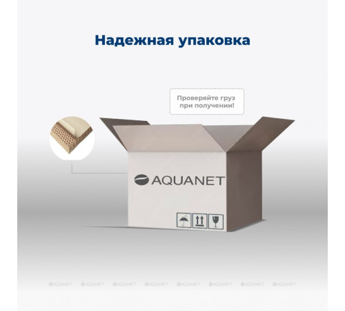 Тумба под раковину Aquanet Вега 90 напольная 2 ящика белый глянец 00344124