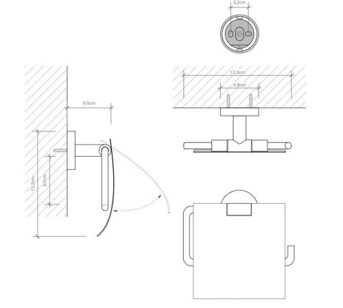 Держатель туалетной бумаги Decor Walther Basic TPH4 подвесной хром 0530200