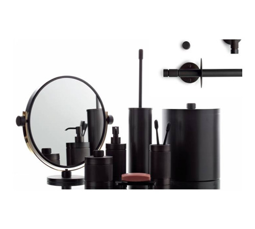 Ершик для унитаза подвесной Bertocci Officina 01 черный матовый 127 7521 0800