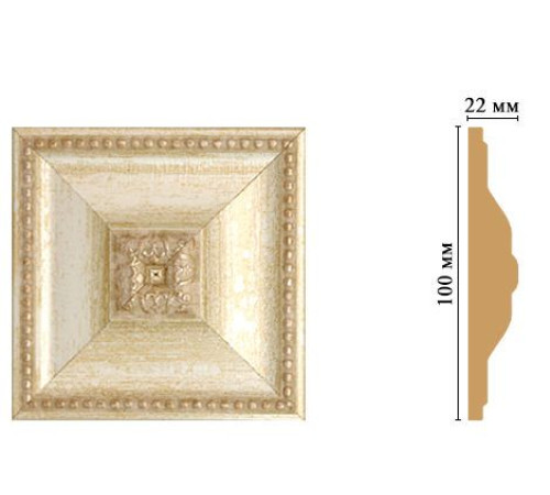 Вставка декоративная Decomaster D209-281 100x100x22 мм D209-281