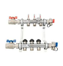 Комплект коллекторов REHAU HKV-D с расходомерами, термоклапанами и шаровыми кранами 3 выхода 1 x 3/4 12080313002
