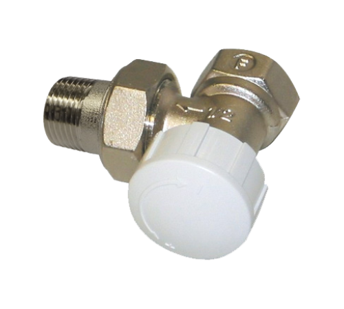 Клапан термостатический угловой Hoobs 1/2 ВР/НР с преднастройкой Kvs 2.5 HB-TSVSQ-120012