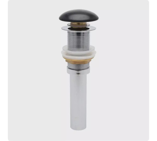 Донный клапан AQUAMET PushOpen с переливом черный матовый AQM7002-1MB
