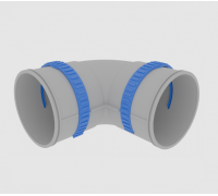 Отвод 90° Heliroma Flexag 90 мм FL90-PP90