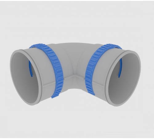 Отвод 90° Heliroma Flexag 90 мм FL90-PP90