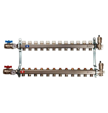 Коллектор STOUT из нержавеющей стали в сборе без расходомеров 10 выходов SMS 0912 000010