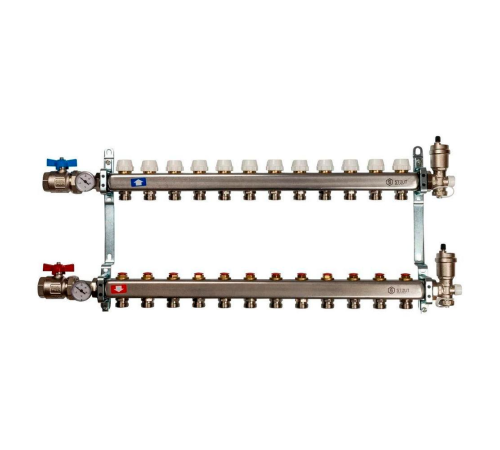 Коллектор STOUT из нержавеющей стали в сборе без расходомеров 10 выходов SMS 0912 000010