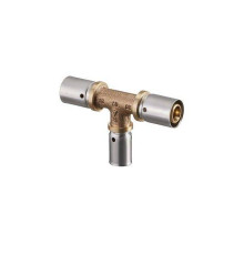 Тройник прессовый REHAU RAUTITAN RX 32-16-32 бронза 1513158