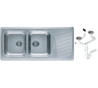 Мойка кухонная Alveus Elegant 70 1110х510х190 мм оборачиваемая с сифоном 1009386