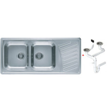 Мойка кухонная Alveus Elegant 70 1110х510х190 мм оборачиваемая с сифоном 1009386