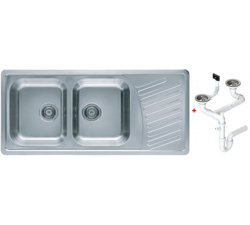 Мойка кухонная Alveus Elegant 70 1110х510х190 мм оборачиваемая с сифоном 1009386