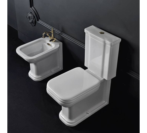 Унитаз-моноблок Kerasan Waldorf 68х36.7 см белый/хром 750990/411701/418101/760390