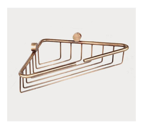 Полка-решетка для ванной угловая TW Bristol 534 подвесная 21x21x5 см золото TWBR534oro