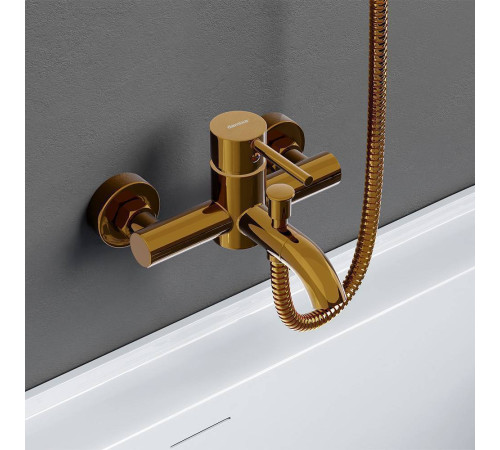 Смеситель для ванны и душа Damixa Scandinavian Pure золото 361000600