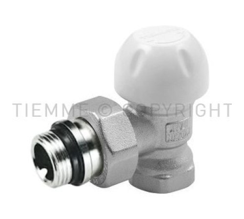 Клапан запорный угловой Tiemme 3/4 ВР х 3/4 НР с уплотнительным кольцом 3330017